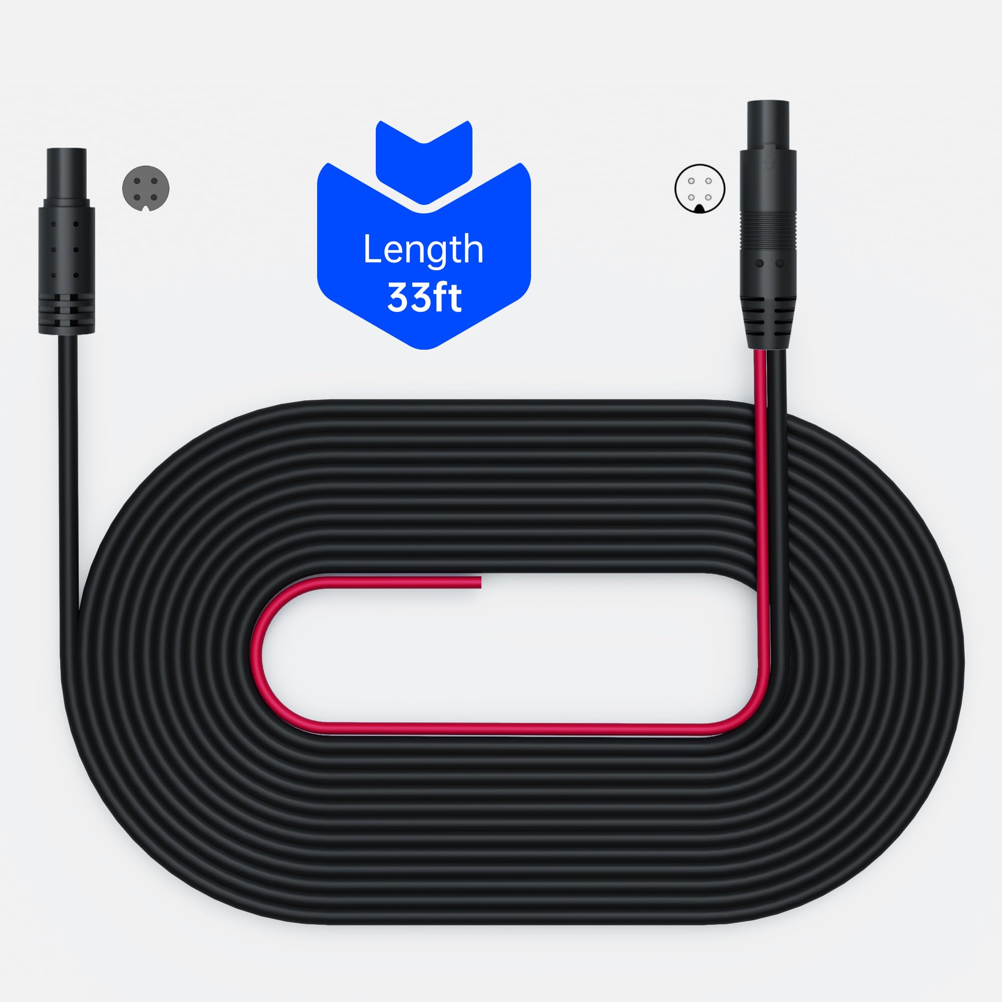 Amazon.com : pelsee 4-pin 33ft Rear Cam Extension Cable, Dash Cam